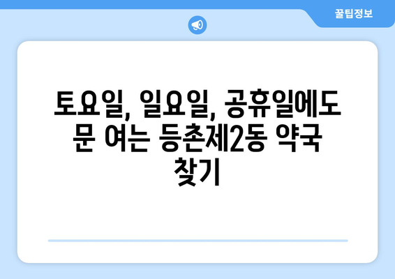 서울시 강서구 등촌제2동 24시간 토요일 일요일 휴일 공휴일 야간 약국