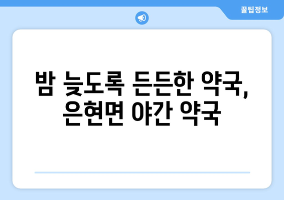 경기도 양주시 은현면 24시간 토요일 일요일 휴일 공휴일 야간 약국