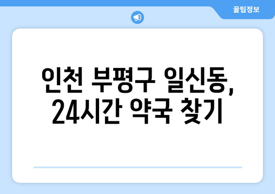 인천시 부평구 일신동 24시간 토요일 일요일 휴일 공휴일 야간 약국