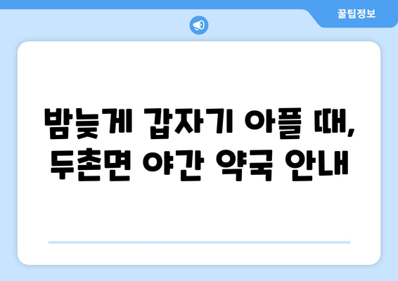 강원도 홍천군 두촌면 24시간 토요일 일요일 휴일 공휴일 야간 약국