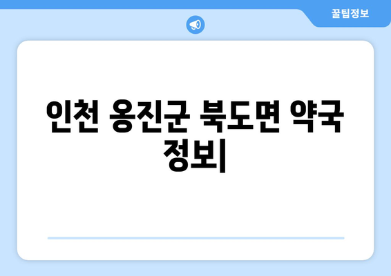 인천시 옹진군 북도면 24시간 토요일 일요일 휴일 공휴일 야간 약국