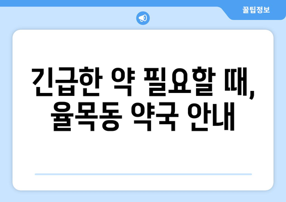 인천시 중구 율목동 24시간 토요일 일요일 휴일 공휴일 야간 약국