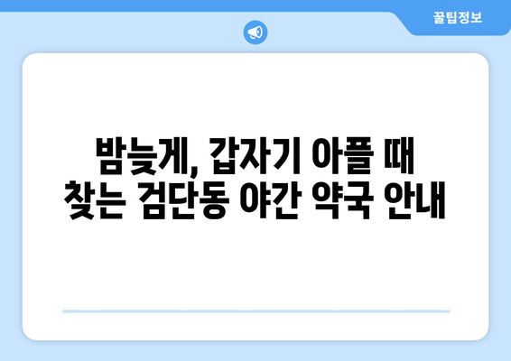 인천시 서구 검단동 24시간 토요일 일요일 휴일 공휴일 야간 약국