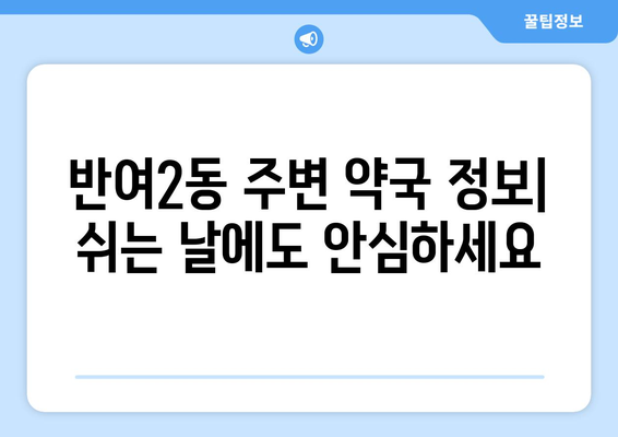 부산시 해운대구 반여2동 24시간 토요일 일요일 휴일 공휴일 야간 약국