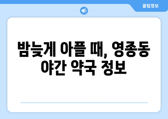 인천시 중구 영종동 24시간 토요일 일요일 휴일 공휴일 야간 약국