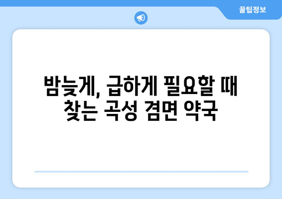 전라남도 곡성군 겸면 24시간 토요일 일요일 휴일 공휴일 야간 약국