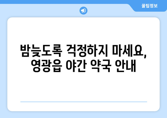 전라남도 영광군 영광읍 24시간 토요일 일요일 휴일 공휴일 야간 약국