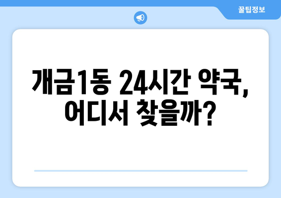 부산시 부산진구 개금1동 24시간 토요일 일요일 휴일 공휴일 야간 약국