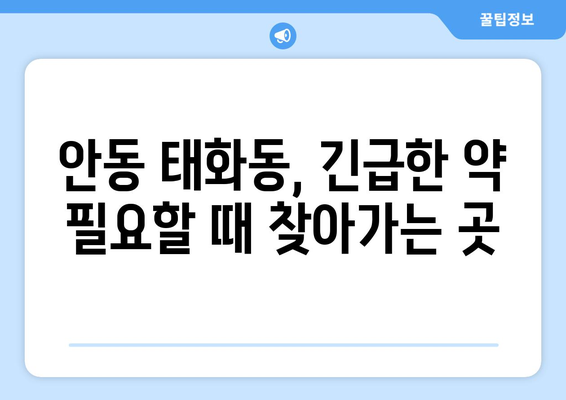 경상북도 안동시 태화동 24시간 토요일 일요일 휴일 공휴일 야간 약국