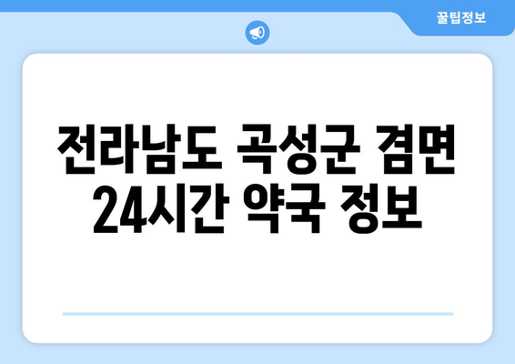 전라남도 곡성군 겸면 24시간 토요일 일요일 휴일 공휴일 야간 약국