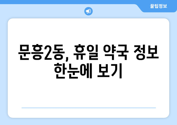 광주시 북구 문흥2동 24시간 토요일 일요일 휴일 공휴일 야간 약국