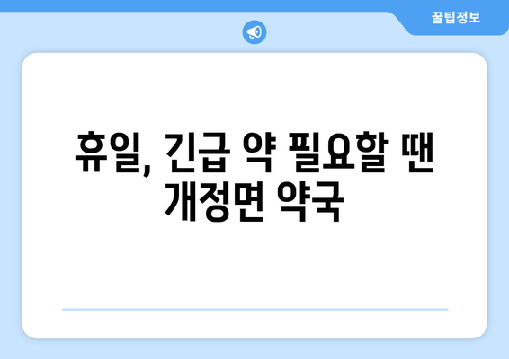 전라북도 군산시 개정면 24시간 토요일 일요일 휴일 공휴일 야간 약국