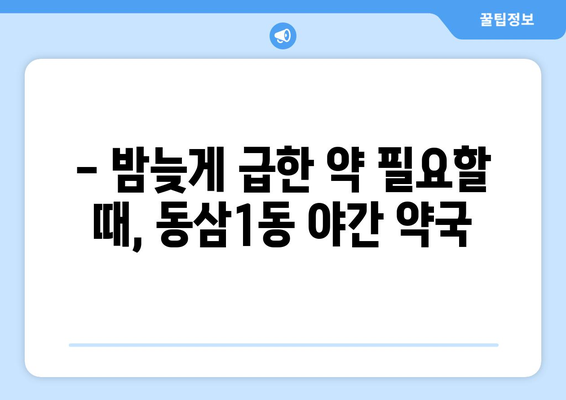 부산시 영도구 동삼1동 24시간 토요일 일요일 휴일 공휴일 야간 약국