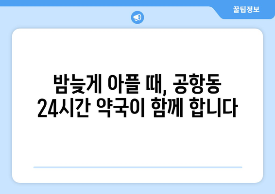 서울시 강서구 공항동 24시간 토요일 일요일 휴일 공휴일 야간 약국