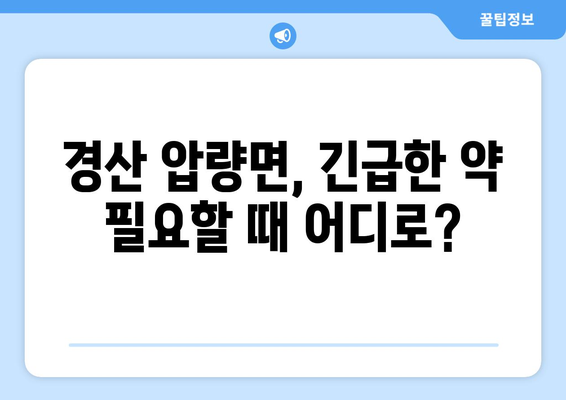 경상북도 경산시 압량면 24시간 토요일 일요일 휴일 공휴일 야간 약국