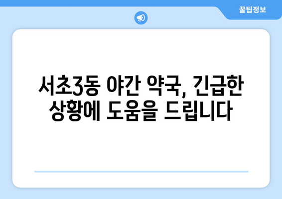 서울시 서초구 서초3동 24시간 토요일 일요일 휴일 공휴일 야간 약국