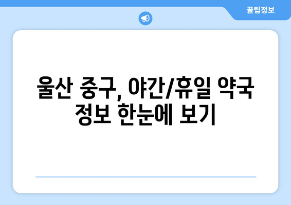 울산시 중구 복산1동 24시간 토요일 일요일 휴일 공휴일 야간 약국