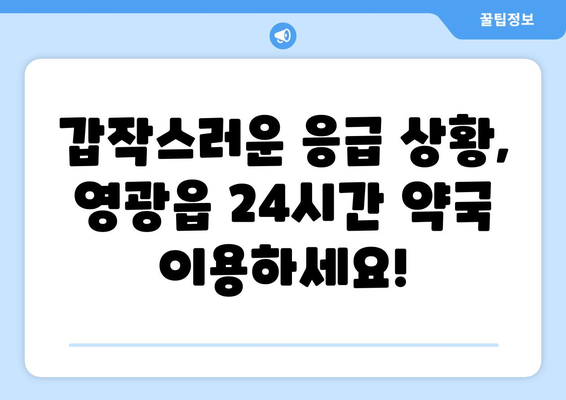 전라남도 영광군 영광읍 24시간 토요일 일요일 휴일 공휴일 야간 약국