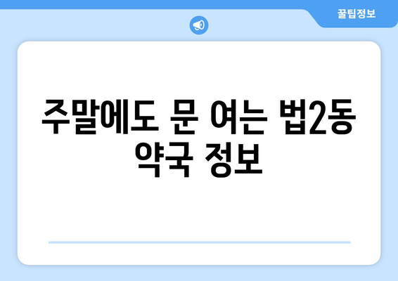 대전시 대덕구 법2동 24시간 토요일 일요일 휴일 공휴일 야간 약국