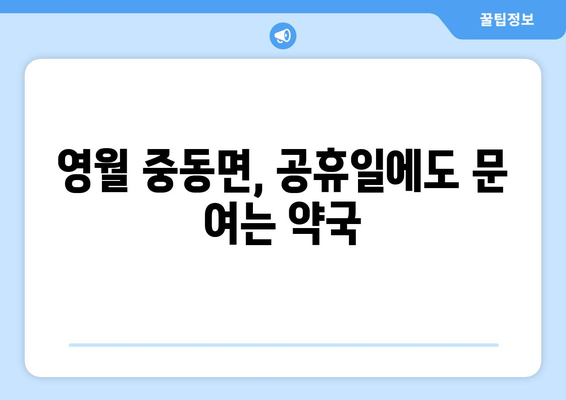 강원도 영월군 중동면 24시간 토요일 일요일 휴일 공휴일 야간 약국