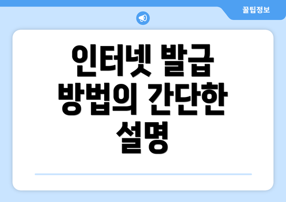 인터넷 발급 방법의 간단한 설명