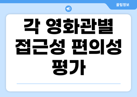 각 영화관별 접근성 편의성 평가